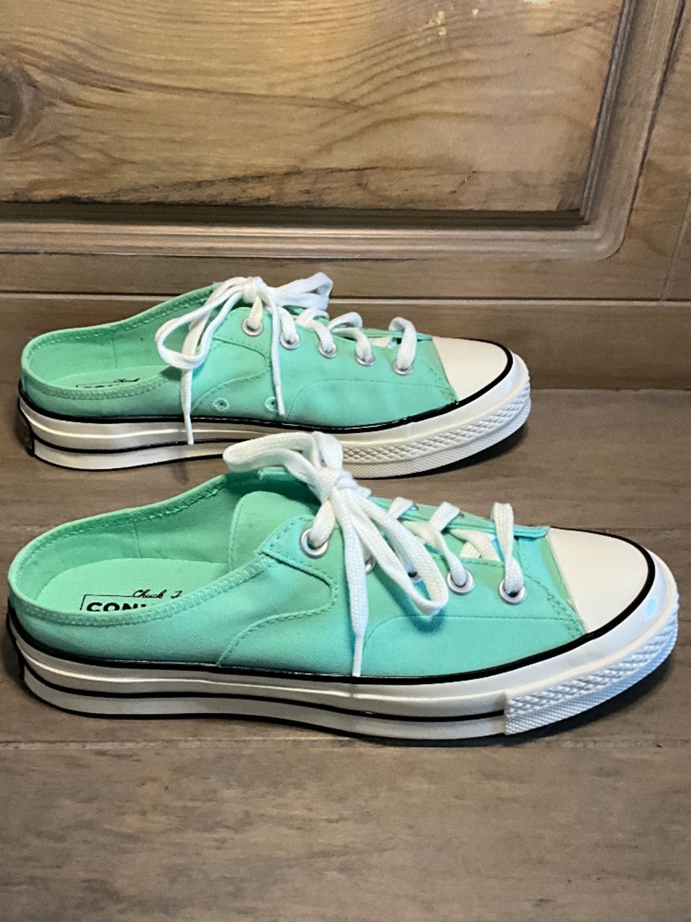 Converse Chuck Taylor Slip On W8/M6/UK6 Mint Green Canvas Low Top Never Worn - Picture 2 of 9